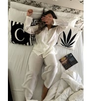 Organik Müslin 2'li Takım - Pijama Takımı - Gömlek Takım Naturel Doğal - Kadın 2li Takım (Beyaz)