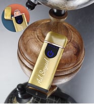 Kişiye Özel USB Şarjlı Dokunmatik Alevsiz Elektronik Çakmak (Gold)