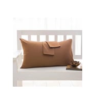 Pamuk Kumaş Kapaklı Yastık Kılıfı (2 ADET) 50 X 70 Cm (Kahverengi)