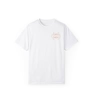 Motorcu Sırt Ve Göğüs Baskılı Siyah Unisex Oversize Tişört (Beyaz)