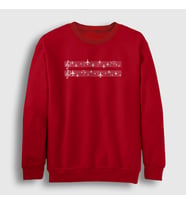 Presmono Unisex Beyaz Music Pilot Airplane Uçak Sweatshirt 408659tt (Kırmızı)