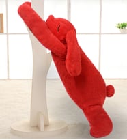 Özgüner 100 Cm Uyku Arkadaşı Sevimli Tavşan (%100 Yerli) (Kırmızı) (Krem)