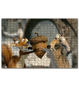 Cakapuzzle Sincap Scrat İle Fındık Toplamaca Görseli  Puzzle Yapboz MDF (Ahşap) (255 Parça)