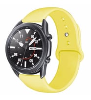 Samsung Galaxy Watch 46mm Kordon Silikon Spor Band (Sarı)