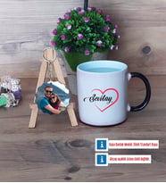 Sevgiliye Hediye Kupa Bardak Beyaz ve Fotoğraflı Ahşap Anahtarlık Hediye (Model 9)