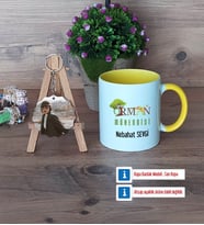 Orman Mühendisi Kupa Bardak Beyaz ve Fotoğraflı Ahşap Anahtarlık Hediye (Model 7)