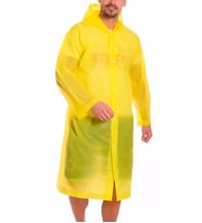 Unisex Eva Kumaş Su Rüzgar Geçirmez Yağmurluk (Sarı)