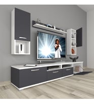 Decoraktiv Eko 5220da Mdf Tv Ünitesi Tv Sehpası (Beyaz - Antrasit)