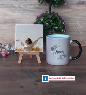 İsme Özel Doğum Günü Hediyesi Fotoğraflı Dekoratif Taş, Kupa Bardak Beyaz Hediye (Model 9)