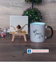 İsme Özel Doğum Günü Hediyesi Fotoğraflı Dekoratif Taş, Kupa Bardak Beyaz Hediye (Model 9)