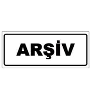 ARŞİV YAZILI YÖNLENDİRME LEVHASI (Beyaz)