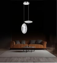 Astra 2'li Disk Avize  Led Avize Aydınlatma (Krom)