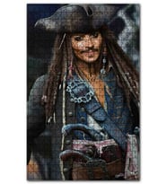 Cakapuzzle Korsan Kıyafetli Jack Sparrow Görseli Puzzle Yapboz MDF (Ahşap) (255 Parça)