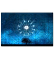 Cakapuzzle Yalnız Ağaç ve Gökyüzünde Yıldızlar Puzzle Yapboz MDF (Ahşap) (500 Parça)