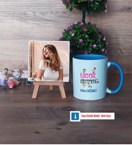 Edebiyat Öğretmeni Fotoğraflı Dekoratif Taş, Kupa Bardak Beyaz Hediye (Model 4)