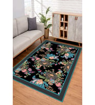Dijital Kaymaz Taban Yıkanabilir Renkli Salon Halısı Mutfak Halısı Yolluk ND-SD-1193 (Mavi)