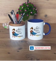 Kadın Öğretmene Hediye Kalemlik, Kupa Bardak T Kişiye Özel Hediye (Model 6)