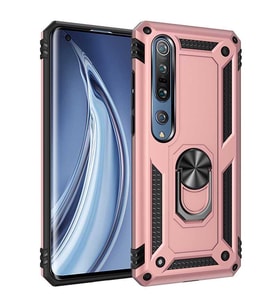 Xiaomi Mi 10 Kılıf Yüzüklü Zırh Tank Vega (Rose)
