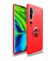 Xiaomi Mi Note 10 Kılıf Yüzüklü Magnetli Ravel Case (Kırmızı)