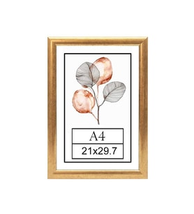 A4 21X29,7 CM Belge Çerçevesi Siyah Modern Ofis Sanat Ev Home Ofis Dekoratif Çerçeveler Ev Oturma Odası Salon Dekorasyon Resim Çerçeveleri Diploma Belge Sertifika Çerçeveleri (Altın)