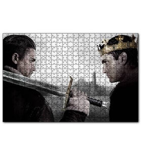 Cakapuzzle King Arthur Charlie Hunnam ve Jude Law  Puzzle Yapboz MDF (Ahşap) (500 Parça)