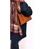 Hediyelik Elif Model Klasik Vintage Baget Kadın Çanta - Omuz Ve El Çantası (Taba)