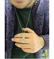 925 AYAR GÜMÜŞ SPOTİFY KOLYE TASARIM (Rose)