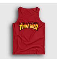 Presmono Unisex Sarı Logo V1 Thrasher Atlet 278090tt (Kırmızı)