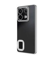 Xiaomi Redmi Note 13 4G Kılıf Kamera Korumalı Logo Gösteren Omega Kılıf (Gümüş)