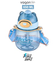 Vagonlife Pipetli 720 ML Boyun Askılı Çocuk Su Matarası 5 Farklı Renk-FFVGN2026-720ML (Mavi)