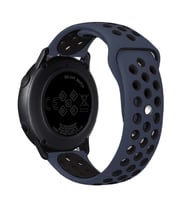 Samsung Galaxy Watch 46mm Kordon Delikli Spor Kordon (Lacivert-Siyah)