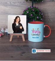 Arapça Öğretmeni Fotoğraflı Dekoratif Taş, Kupa Bardak Beyaz Hediye (Model 13)