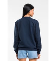 Kadın Bisiklet Yaka Regular Kalıp İnce Californıa  Baskılı Sweatshırt SPR24SWK125 (Lacivert)