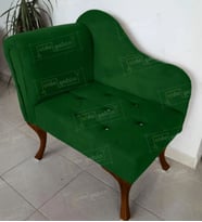 Yeni Model Tekli Köşe Koltuğu Josefin Bench Ceviz Ayak (Yeşil)
