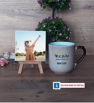 Resim Öğretmeni Fotoğraflı Dekoratif Taş, Kupa Bardak Beyaz Hediye (Model 10)