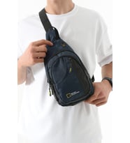 M 1021 Mega Bag Unisex Göğüs Çapraz Çanta, Body Bag (Lacivert)