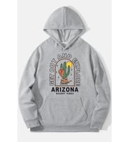Unisex Arizona Baskılı Sweatshirt (Gri)
