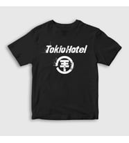 Presmono Unisex Çocuk Beyaz Logo Tokio Hotel T-Shirt 443388tt (Siyah)