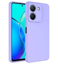 Vivo Y36 4G Kılıf Mara Lansman İç Yüzeyi Kadife Kılıf (Lila)