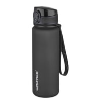 Uzspace 500 ml Tritan Su Matarası 13 farklı Renk Softtouch  (Siyah)