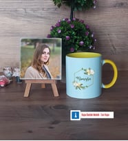 Doğum Günü Hediyesi Fotoğraflı Dekoratif Taş, Kupa Bardak Beyaz Hediye (Model 7)