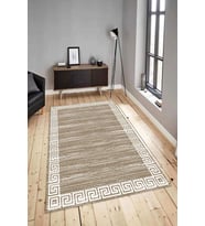 Dijital Baskılı Yıkanabilir Kaymaz Modern Renkli Salon Halısı Mutfak Halısı Yolluk ND-HY-820 (Kahverengi)
