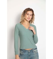 Vishenka Kadın V Yaka Body (Mint Yeşili)