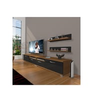 Decoraktiv Eko 220r Mdf Tv Ünitesi Tv Sehpası (Siyah - Ceviz)