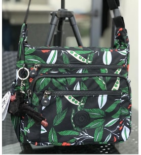 Nemo Bags Kadın Askılı Çapraz Postacı Çanta Çok Gözlü Omuz Çantası Orta Boy Su Geçirmez 28x21x12cm (Siyah-Haki)
