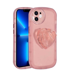 Uyumlu Model Apple iPhone 12 Kılıf Diamond Pop Soketli Renkli Kapak (Pembe)