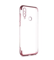 Meizu M10 Kılıf Zore Dört Köşeli Lazer Silikon Kılıf (Rose)