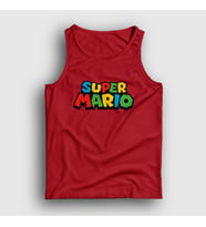 Presmono Unisex Sarı Logo Oyun Super Mario Atlet 324428tt (Kırmızı)