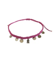 Handcraftedbyoz, Kadın, Paraşüt, Makrome El yapımı, Pembe Halhal (Koyu Gül Kurusu)