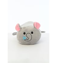 Figürlü Peluş Oyuncak Yastık Yumuşak Ve Sevimli 40 Cm Rulo Peluş Oyuncak (Gri)